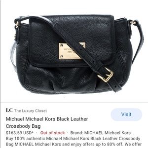 ♥️SOLD♥️Michael Kors black leather crossbody bag small